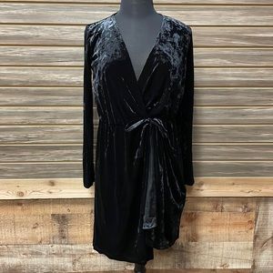 Bar III Crush Velvet Wrap Dress